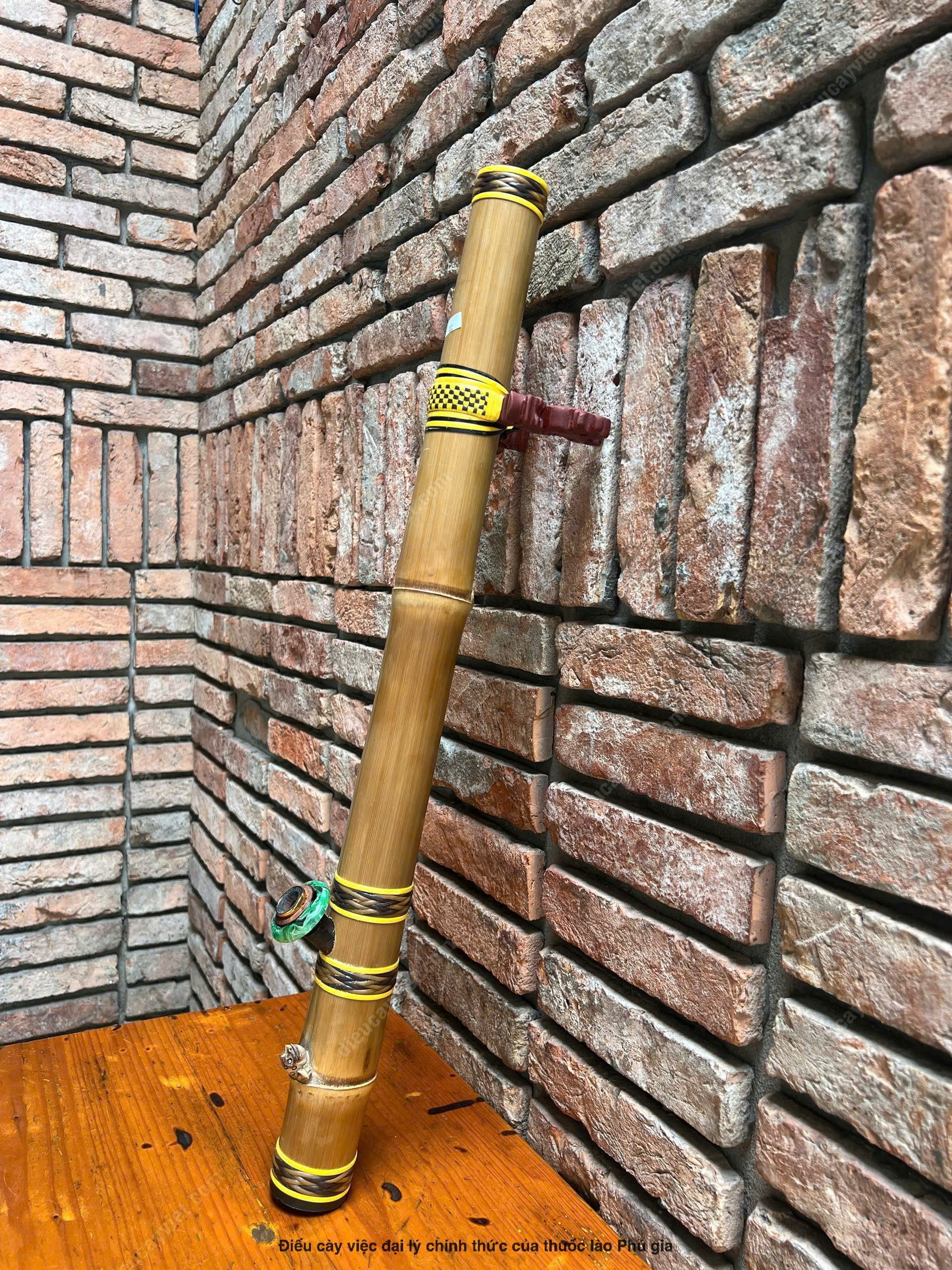 Điếu Cày Tre Đan Mây Nỏ Ngọc Khắc Hình Cóc - TG50 dieu cay tre dan may no ngoc khac hinh coc tg50 2 1