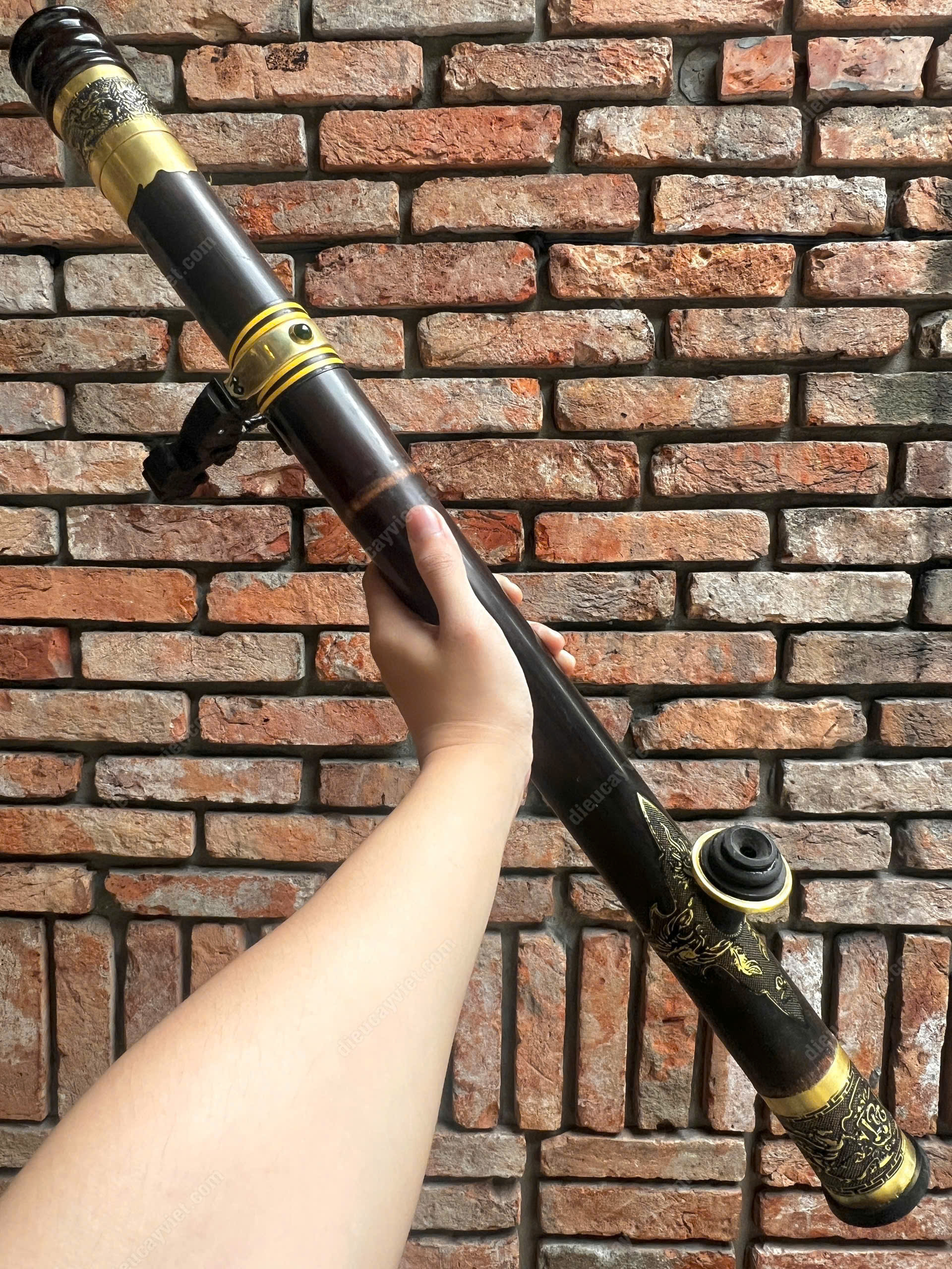 Điếu cày thân trúc bọc đồng trạm nỏ nhãn N34